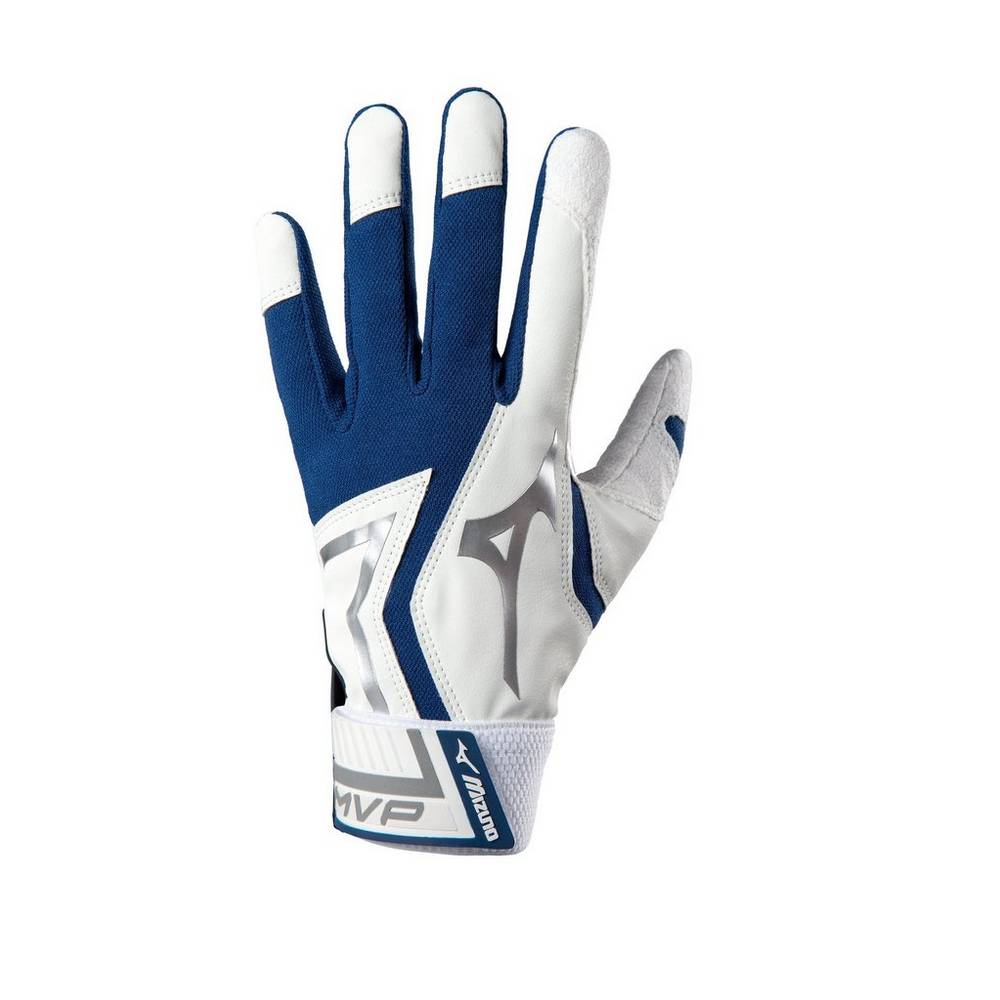 Mizuno Men's MVP Adult Baseball Batting Gloves Navy (330409-FQI)